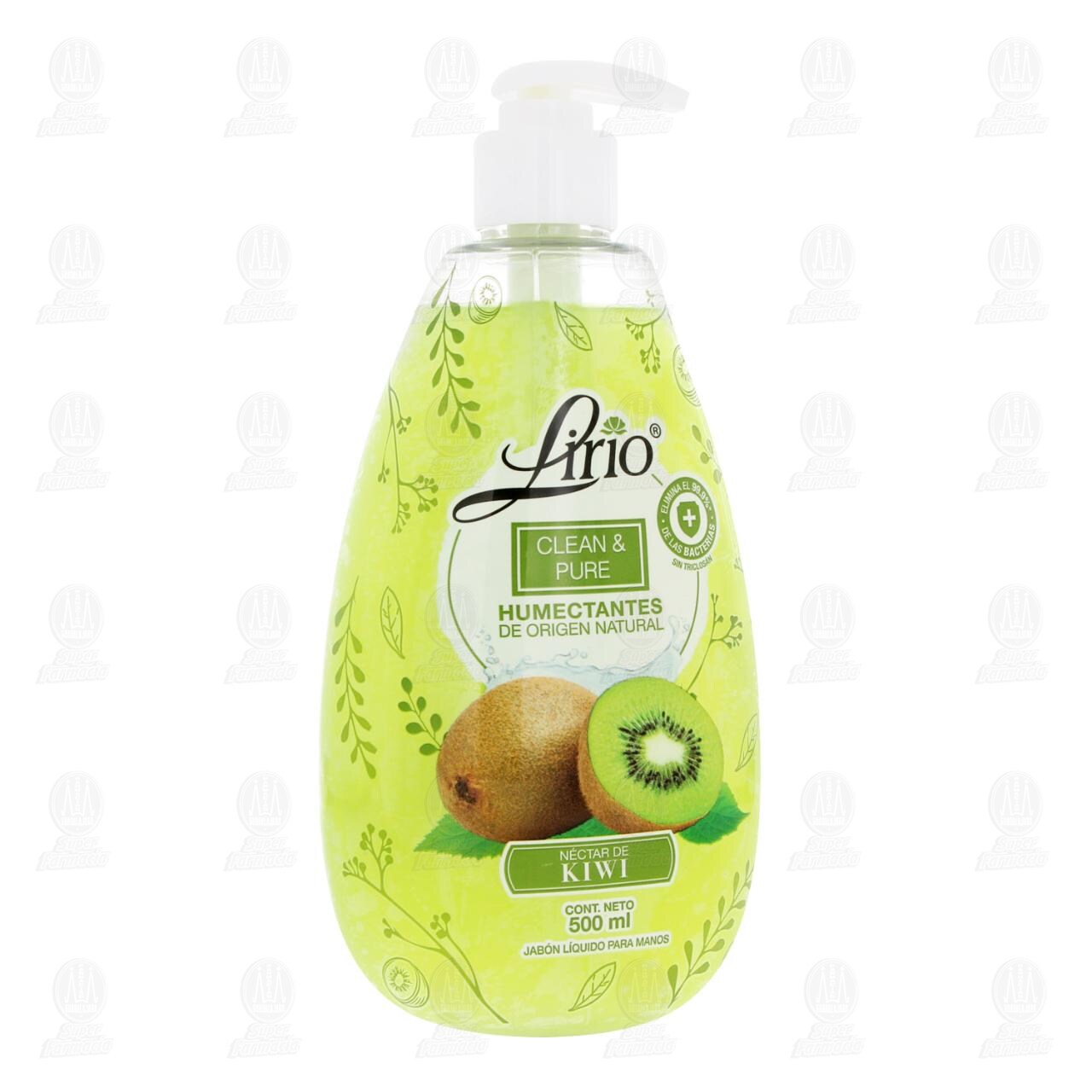 Jab&oacute;n L&iacute;quido Lirio Clean & Pure N&eacute;ctar de Kiwi, 500 ml. image number 0