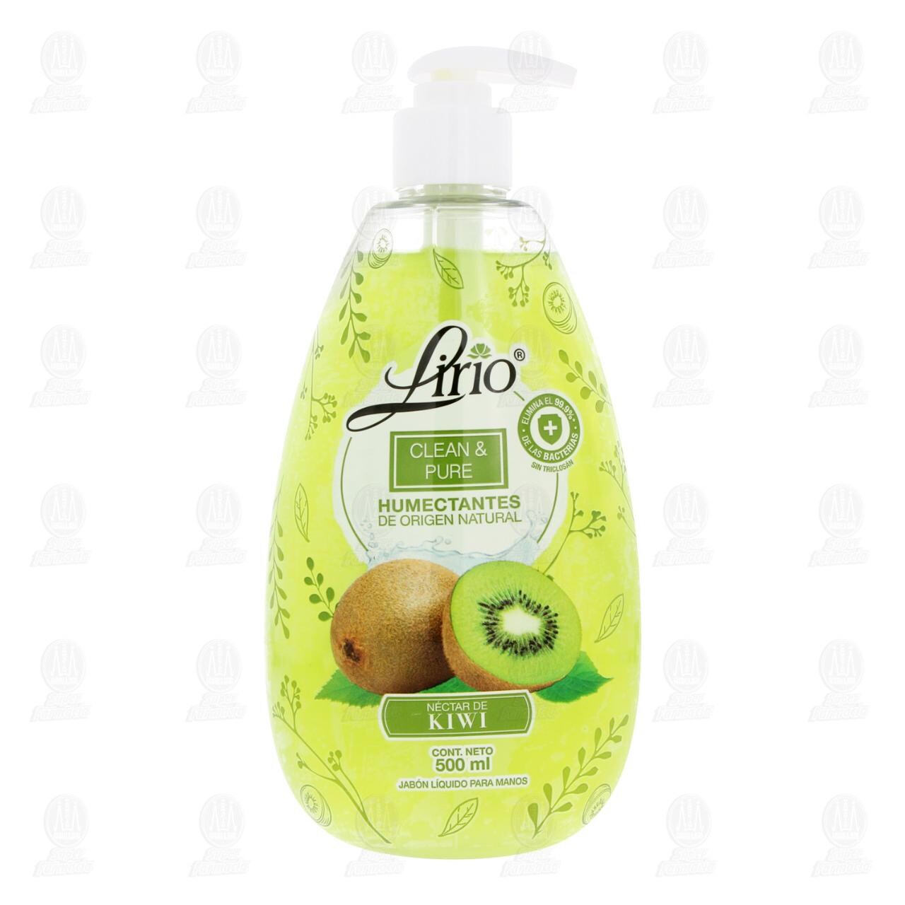 Jab&oacute;n L&iacute;quido Lirio Clean & Pure N&eacute;ctar de Kiwi, 500 ml. image number 1