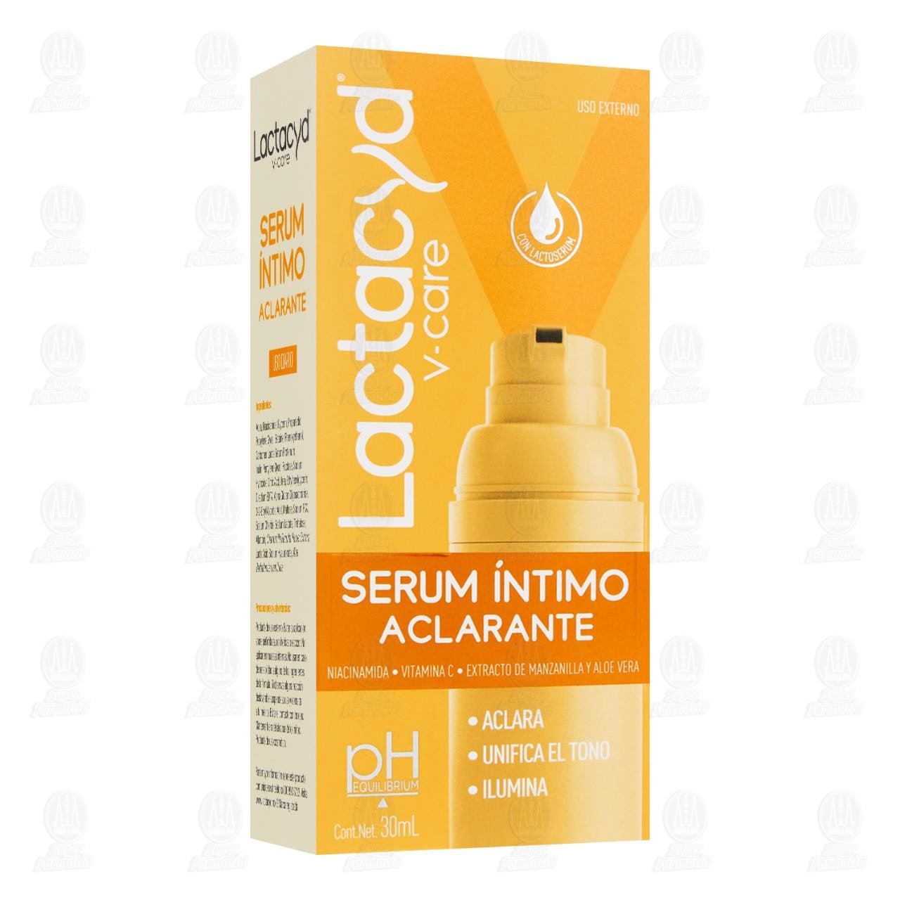 S&eacute;rum &Iacute;ntimo Lactacyd V-Care Aclarante, 30 ml.