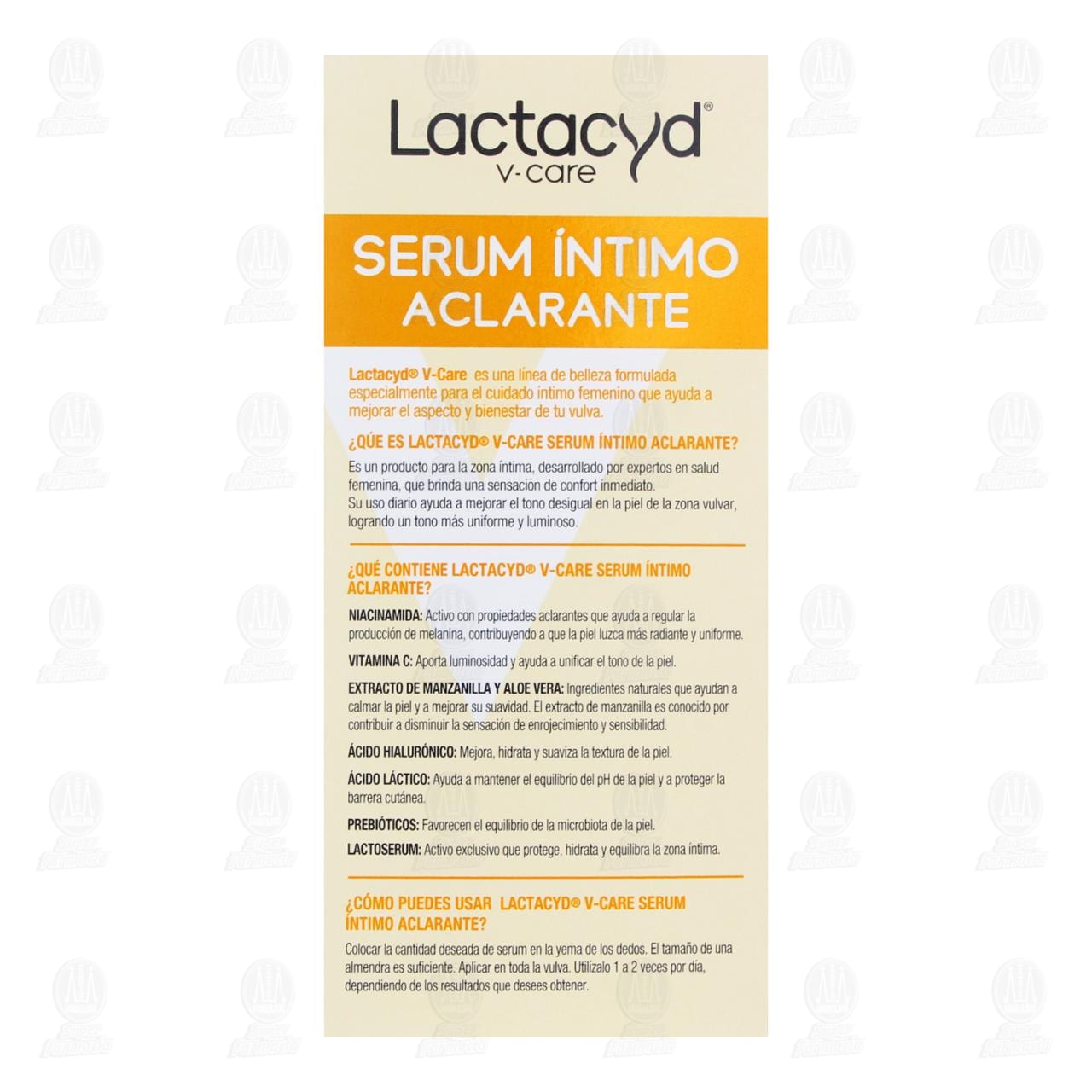 S&eacute;rum &Iacute;ntimo Lactacyd V-Care Aclarante, 30 ml. image number 2