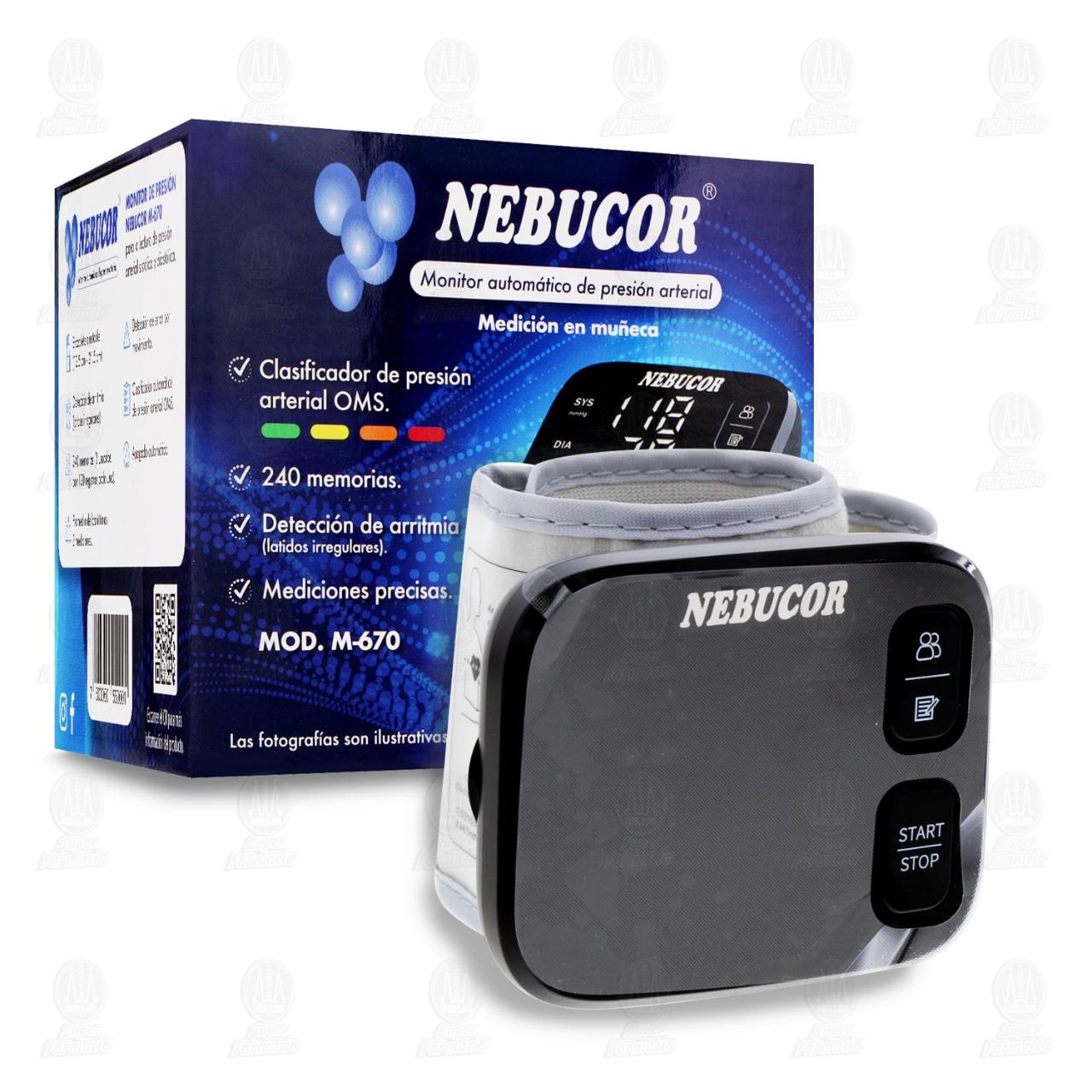 Monitor Autom&aacute;tico Nebucor de Presi&oacute;n Arterial para Mu&ntilde;eca M-670, 1 pz. image number 3