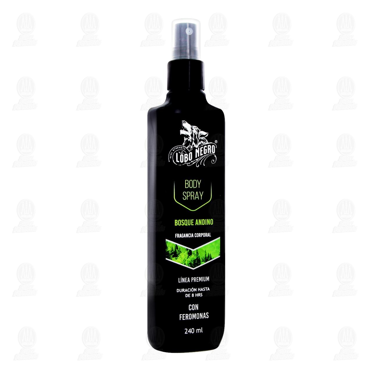 Fragancia Corporal Lobo Negro Bosque Andino en Spray, 240 ml. image number 0