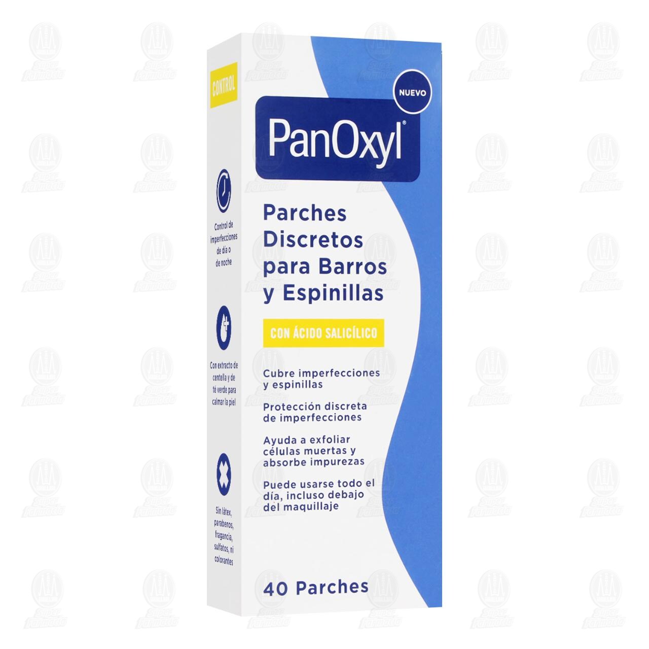 Parches Discretos Panoxyl para Barros y Espinillas, 40 pzas.