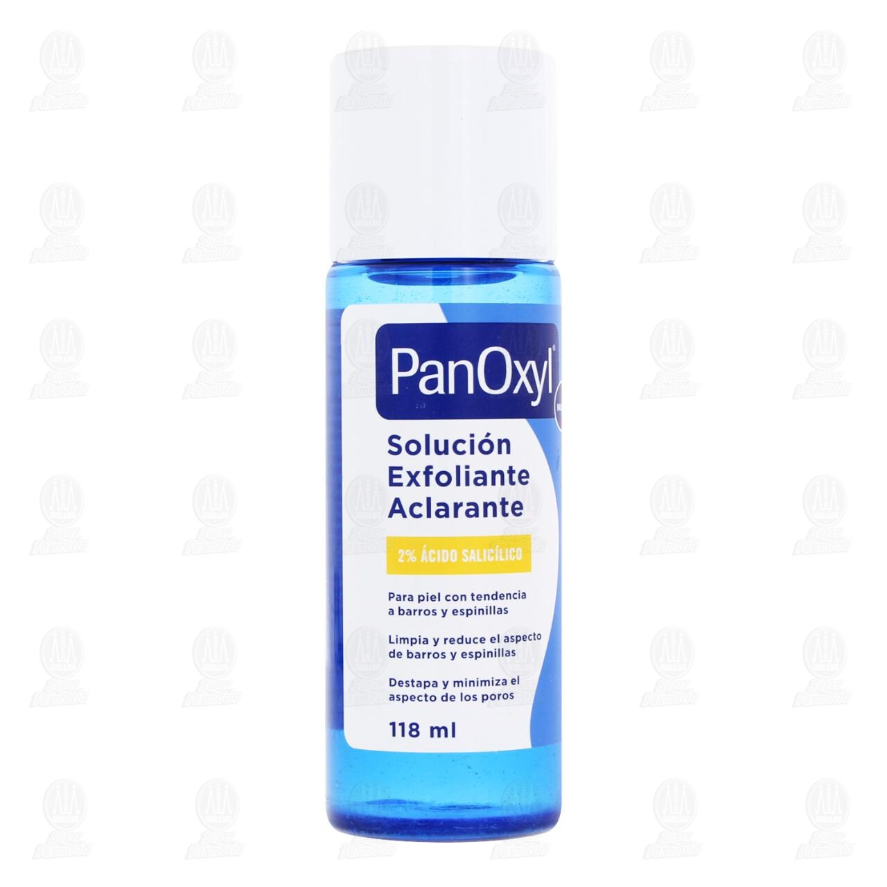 Soluci&oacute;n Exfoliante Aclarante Panoxyl con 2% &Aacute;cido Salic&iacute;lico, 118 ml.