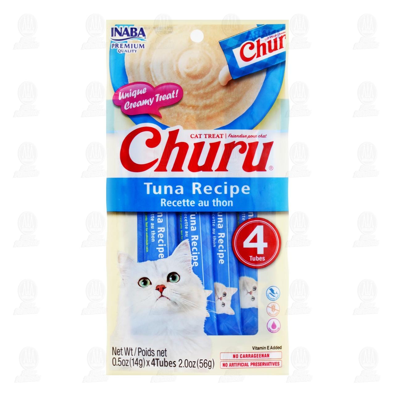 Premio H&uacute;medo para Gato Churu Receta de At&uacute;n, 4 pzas.