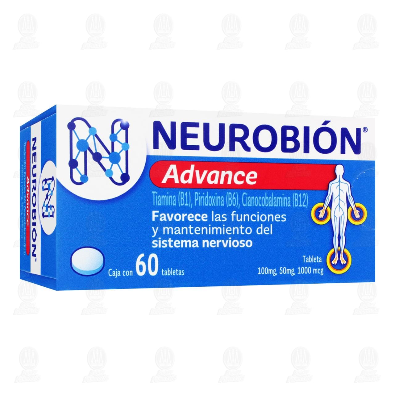 Neurobi&oacute;n Advance 100mg/50mg/1000mcg, 60 tabletas.