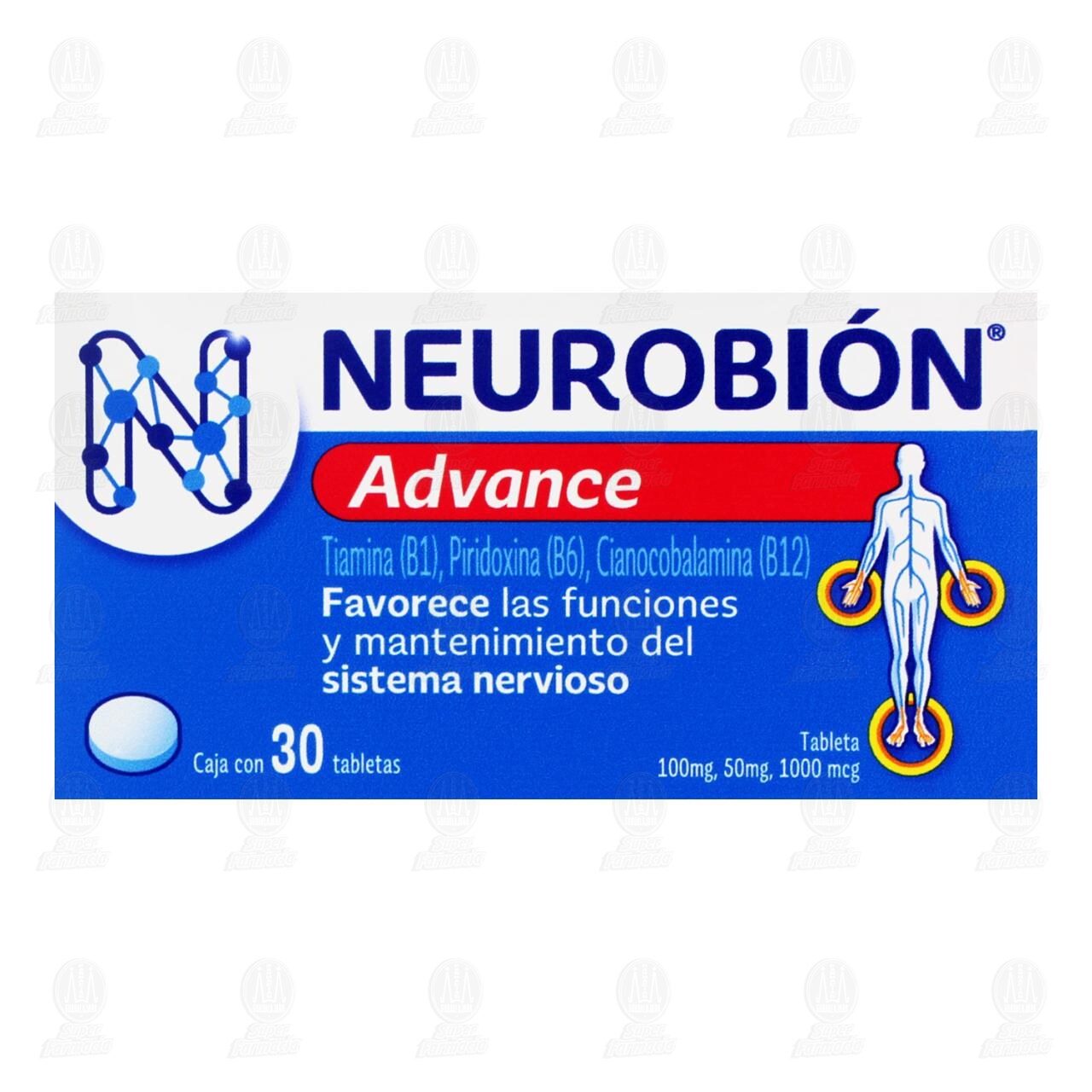 Neurobi&oacute;n Advance 100mg/5mg/50mcg, 30 tabletas. image number 1