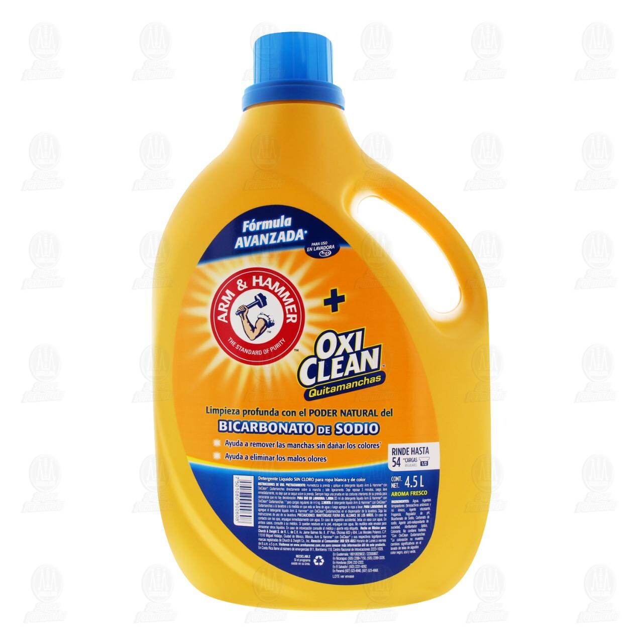 Arm & Hammer + OxiClean Detergente L&iacute;quido Quitamanchas, 4.5 l. image number 1