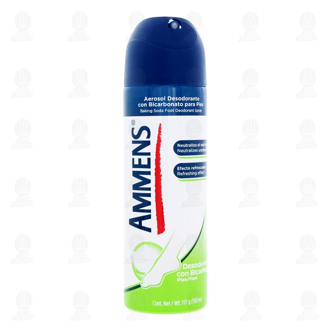 Desodorante con Bicarbonato para Pies Ammens en Aerosol, 150 ml. image number 0