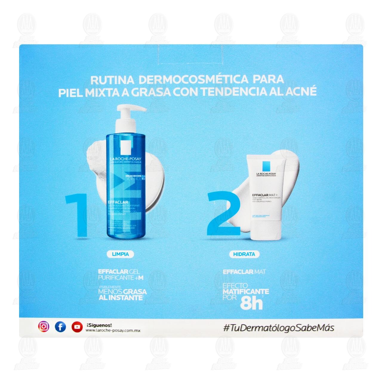 Pack La Roche Posay Effaclar Gel Purificante + Effaclar Mat, 2 pzas. image number 2