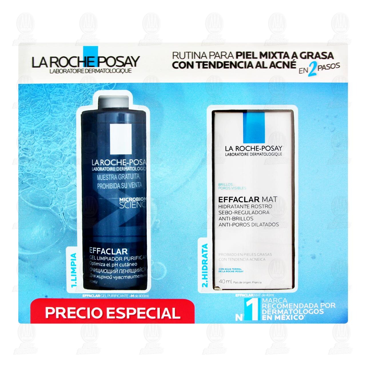 Pack La Roche Posay Effaclar Gel Purificante + Effaclar Mat, 2 pzas. image number 1