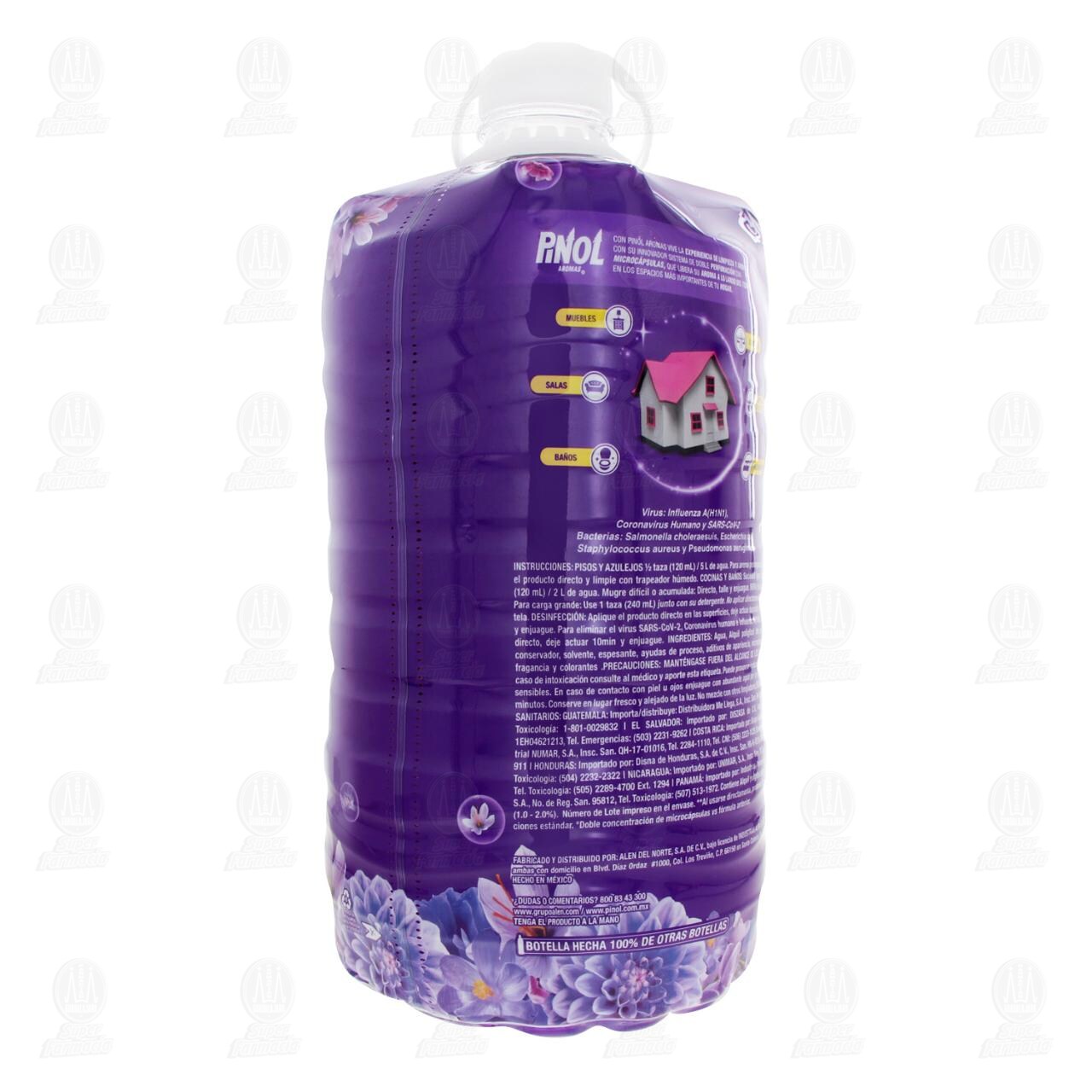 Limpiador Pinol Aromas Lavanda Antibacterial, 5.1 l. image number 2