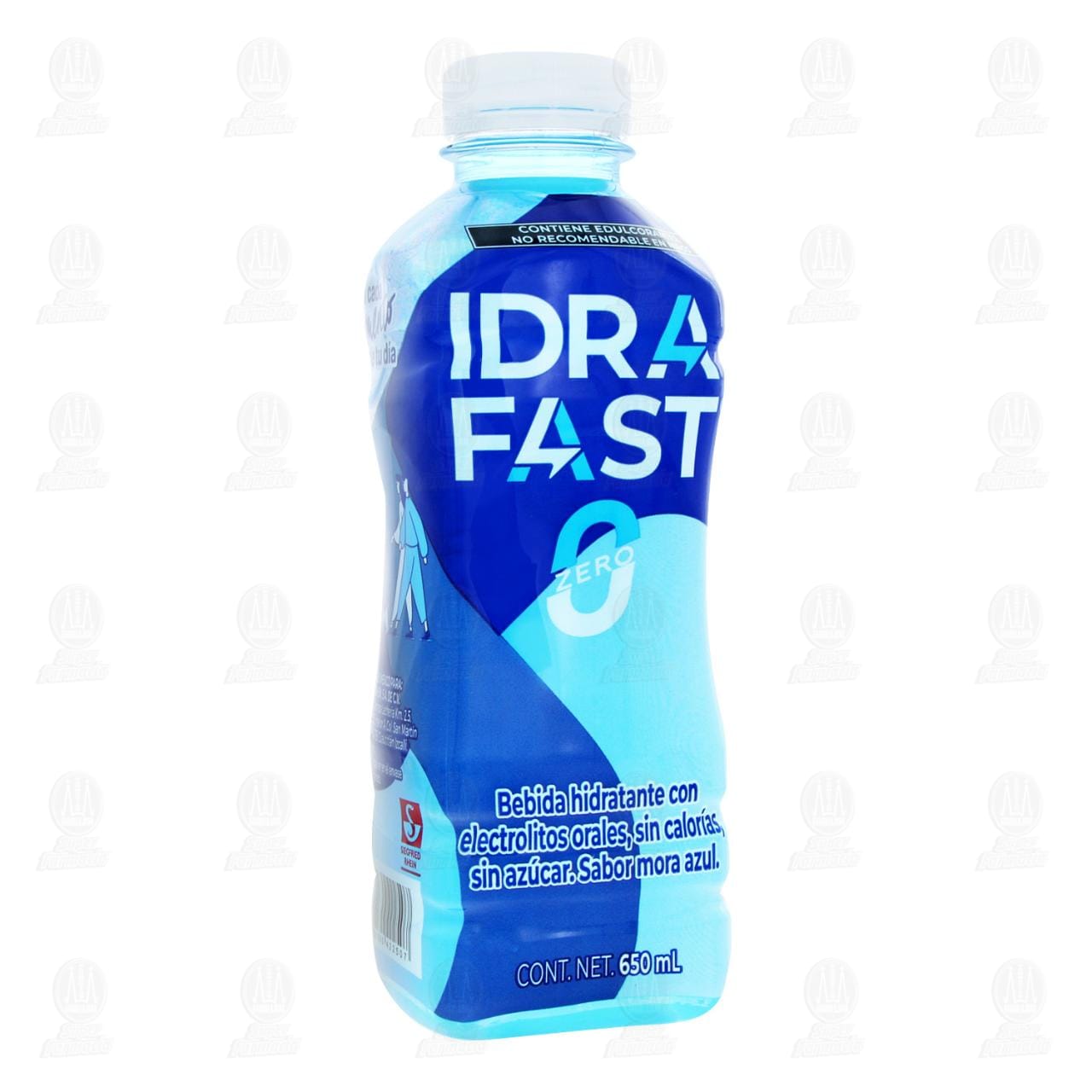 Bebida Hidratante Idrafast Zero Sabor Mora Azul, 650 ml.