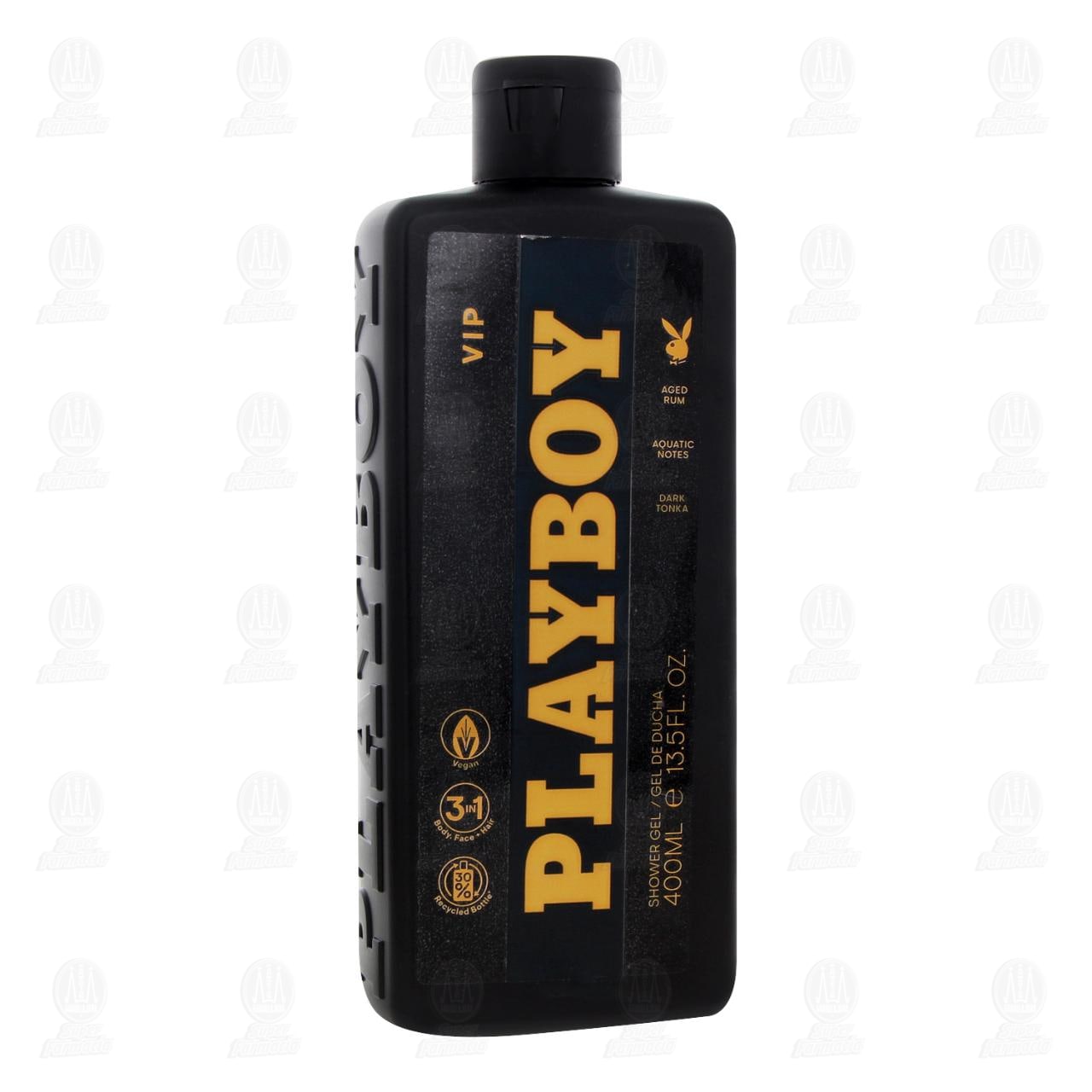 Gel de Ducha Playboy VIP 3 en 1, 400 ml.