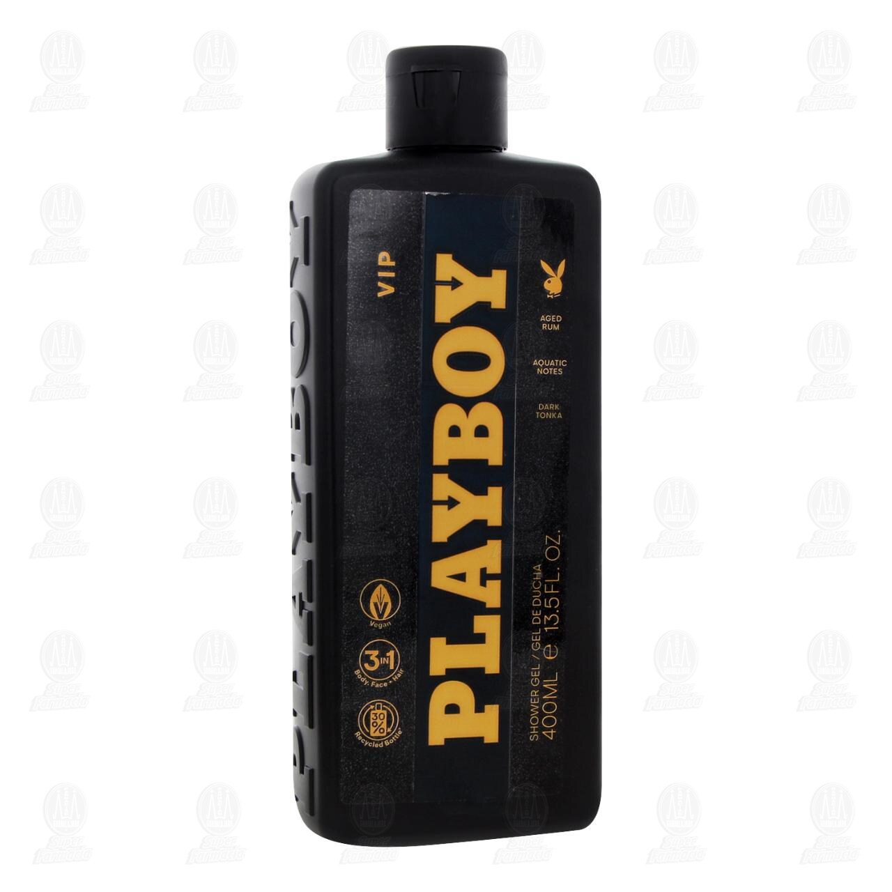 Gel de Ducha Playboy VIP 3 en 1, 400 ml. image number 0