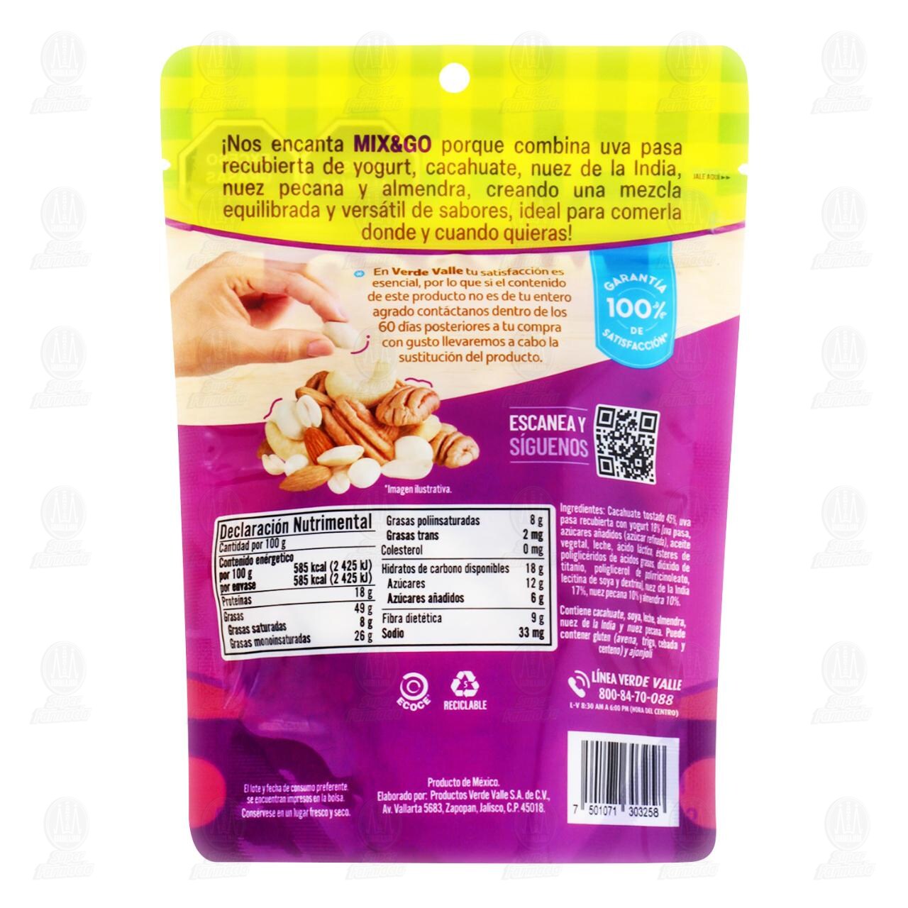 Mix de Frutos Secos Verde Valle Mix&Go, 100 gr. image number 1