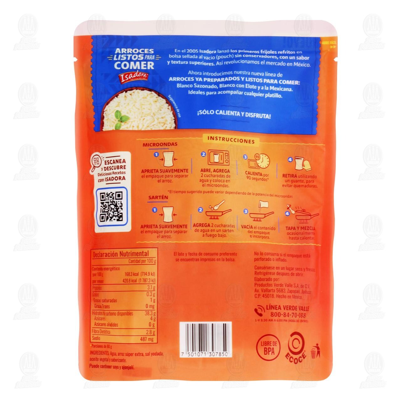 Arroz Isadora Blanco Sazonado, 250 gr. image number 1