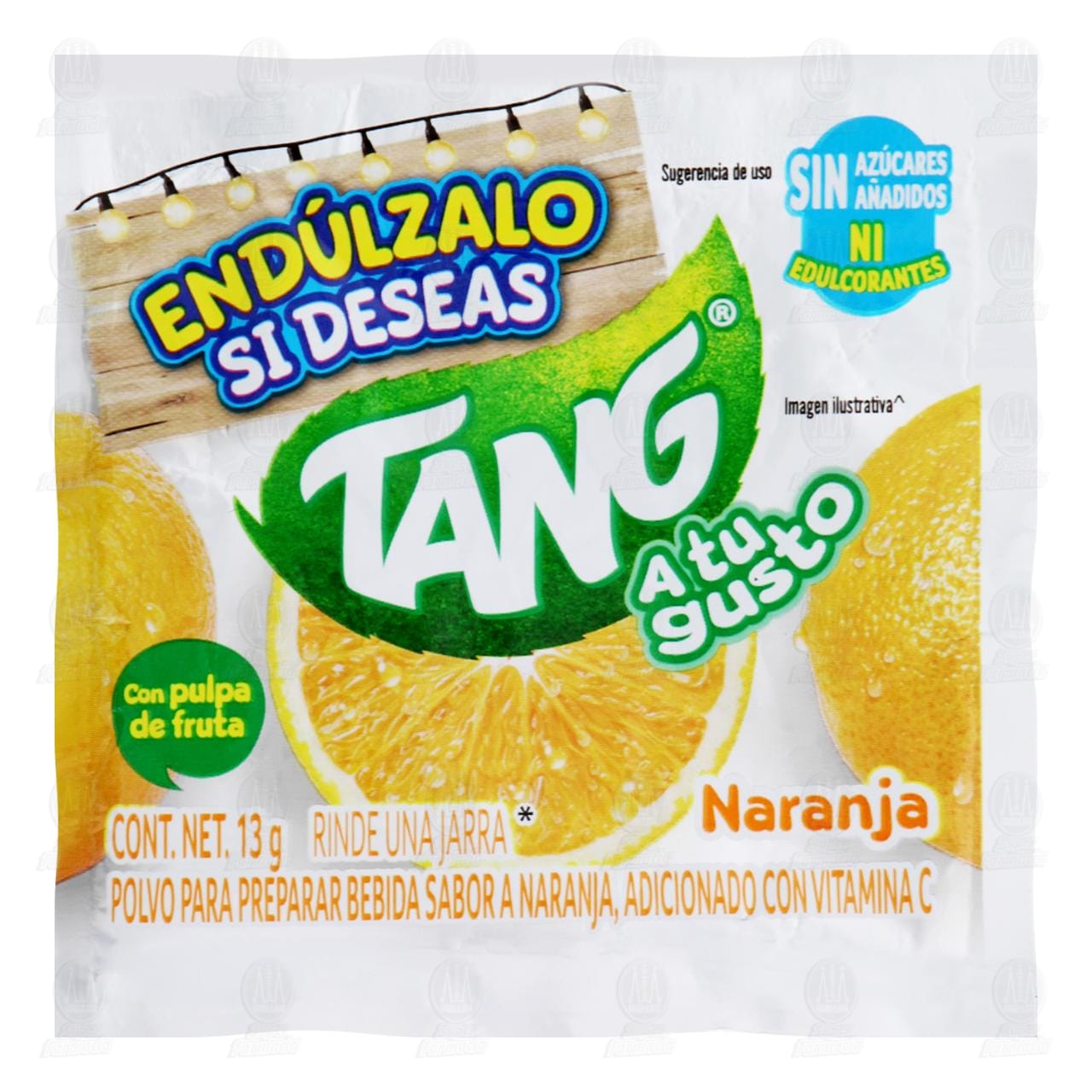 Bebida en Polvo Tang Sabor Naranja Sin Az&uacute;car, 13 gr.