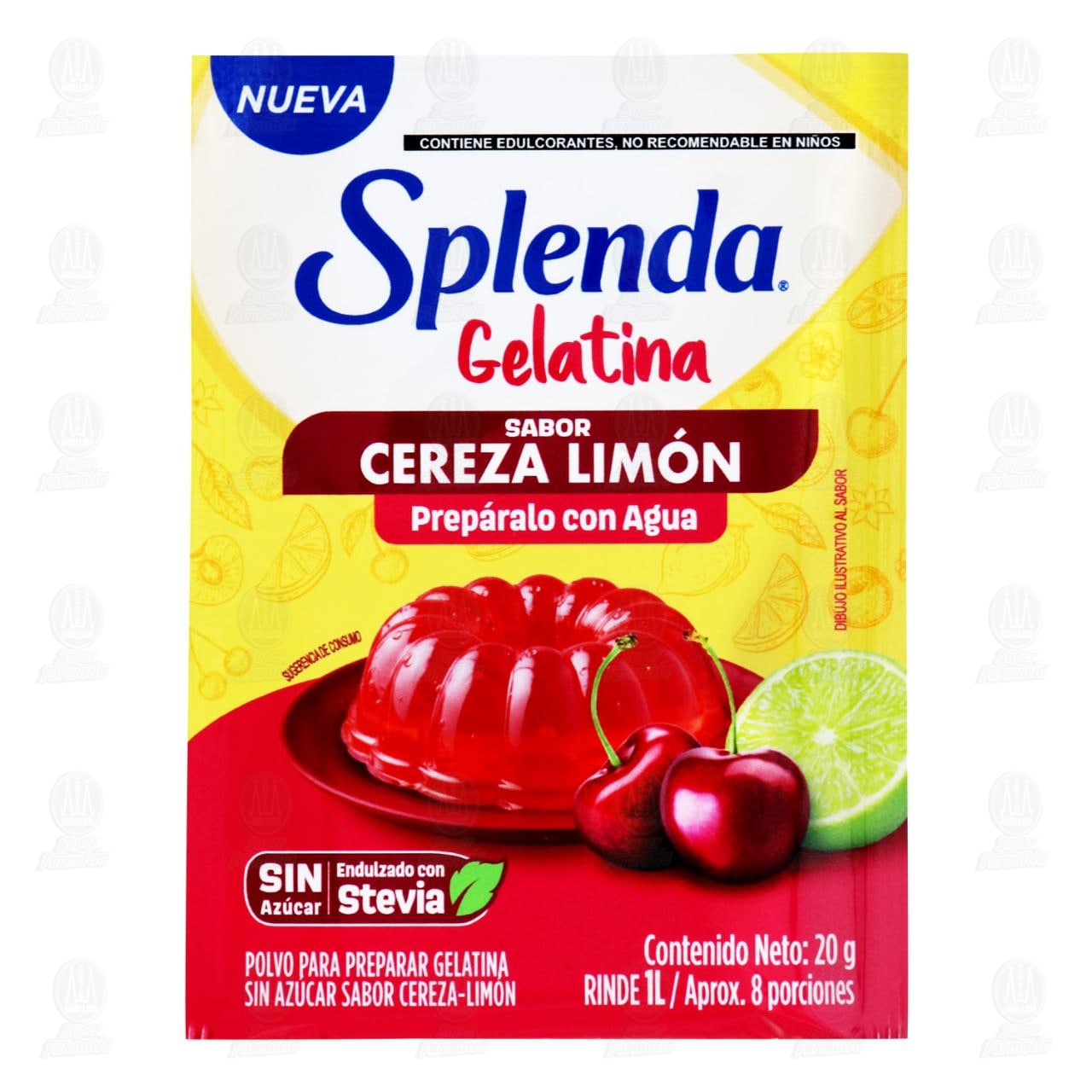Gelatina en Polvo Splenda Sabor Cereza Lim&oacute;n Sin Az&uacute;car, 20 gr. image number 0