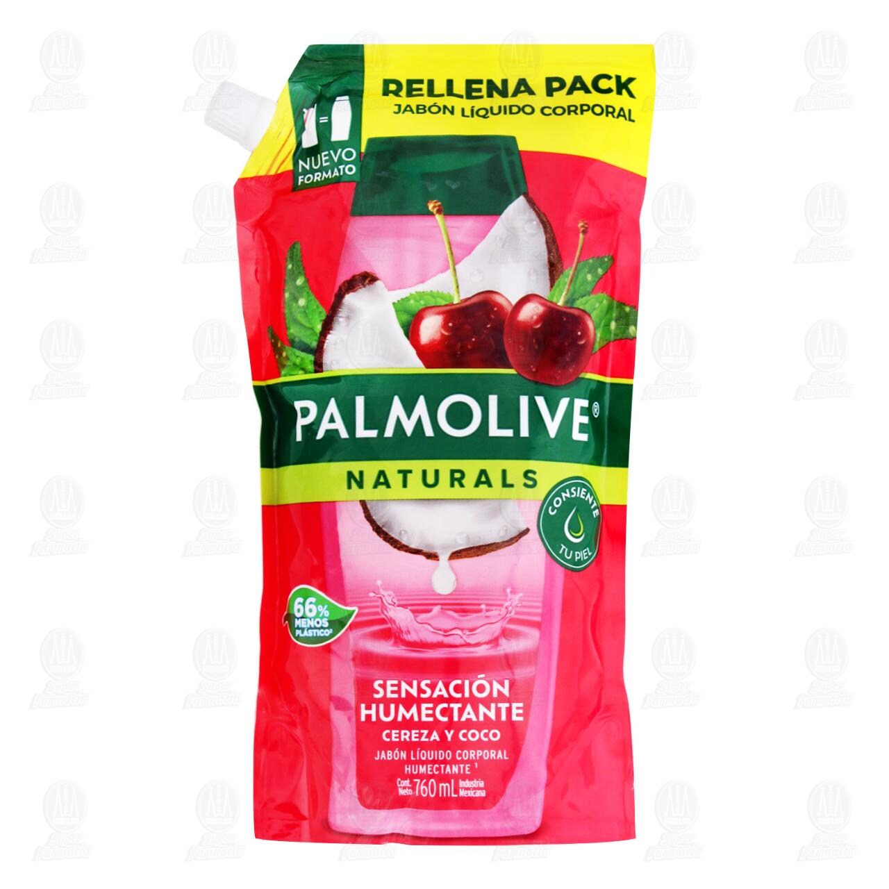 Jab&oacute;n L&iacute;quido Corporal Palmolive Naturals Cereza y Coco, 760 ml. image number 0