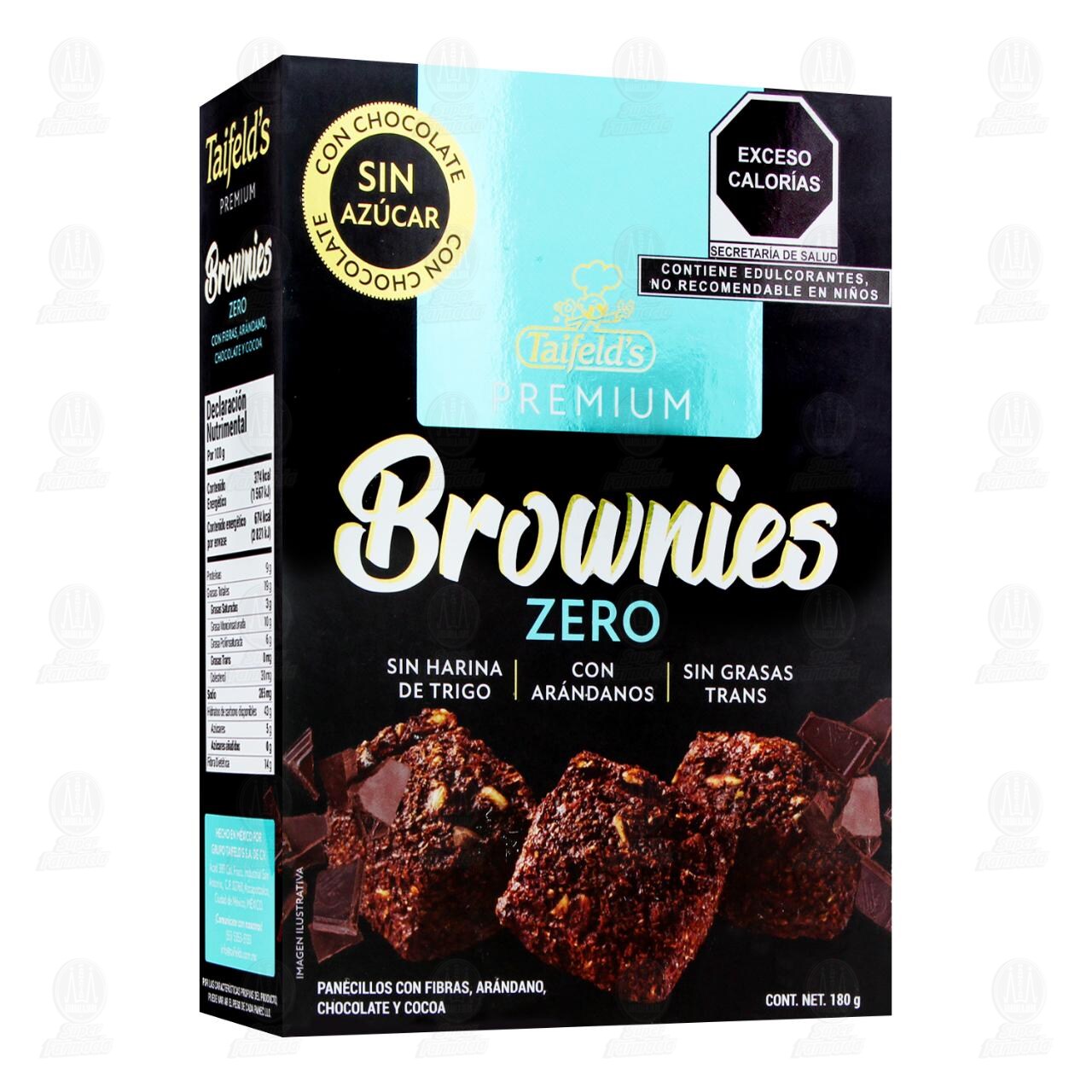 Brownies Taifeld's Premium Zero con Ar&aacute;ndanos y Chocolate, 180 gr. image number 0
