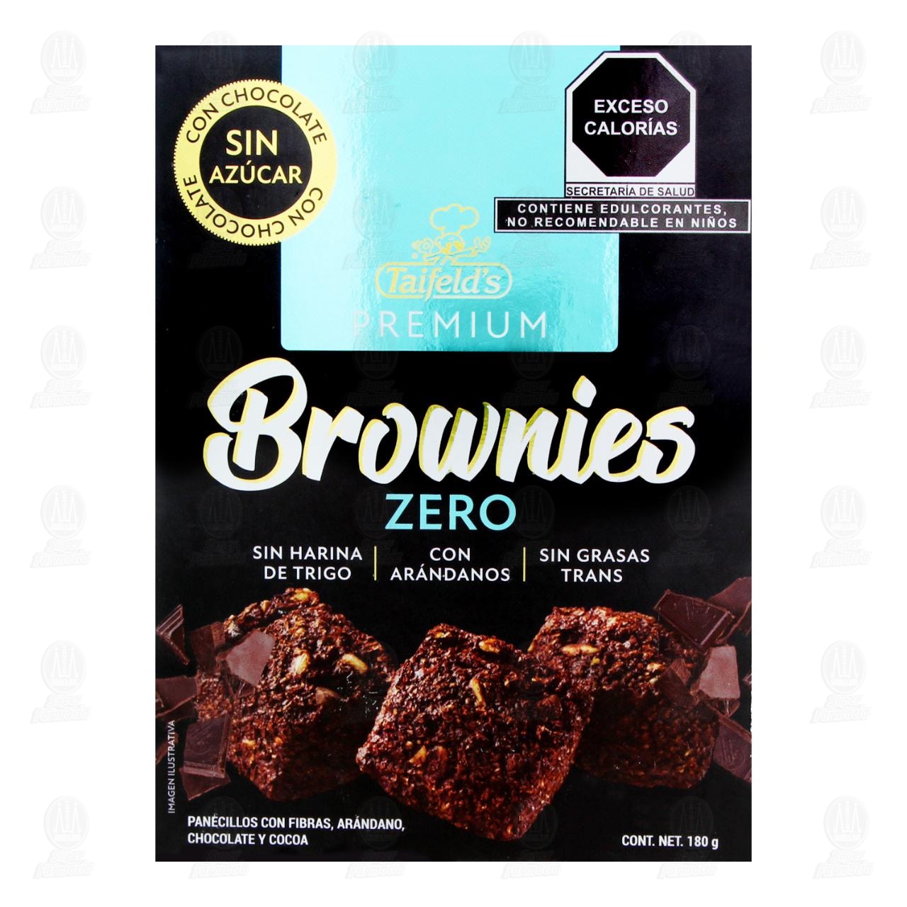 Brownies Taifeld's Premium Zero con Ar&aacute;ndanos y Chocolate, 180 gr. image number 1