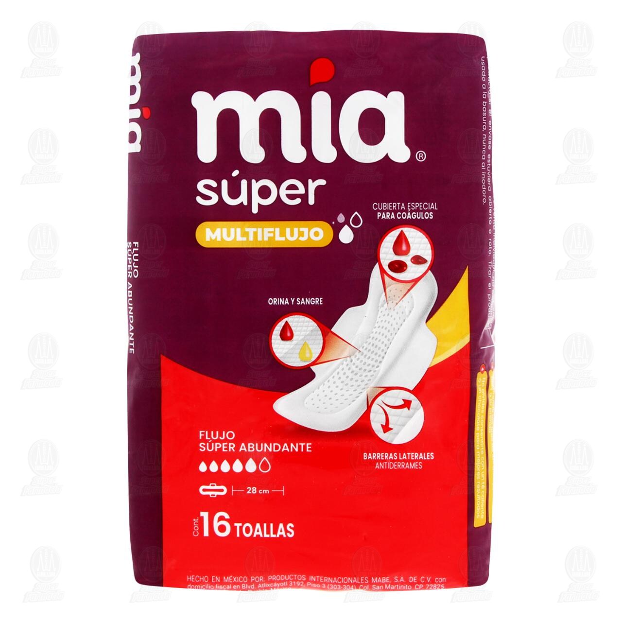 M&iacute;a Toalla Femenina S&uacute;per Multiflujo, 16 pzas. image number 1