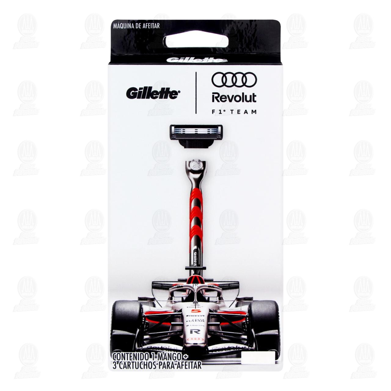 M&aacute;quina para Afeitar Gillette Revolut F1 Team con Cartuchos, 4 pzas. image number 1