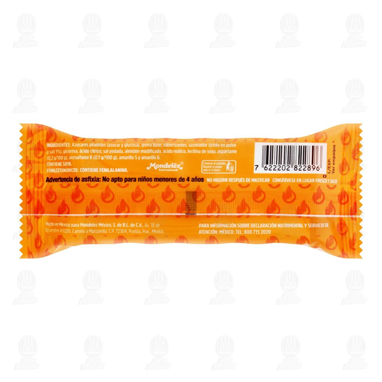 Goma de Mascar Bubbaloo Tiritas Sabor Mango con Chile, 23 gr. image number 1
