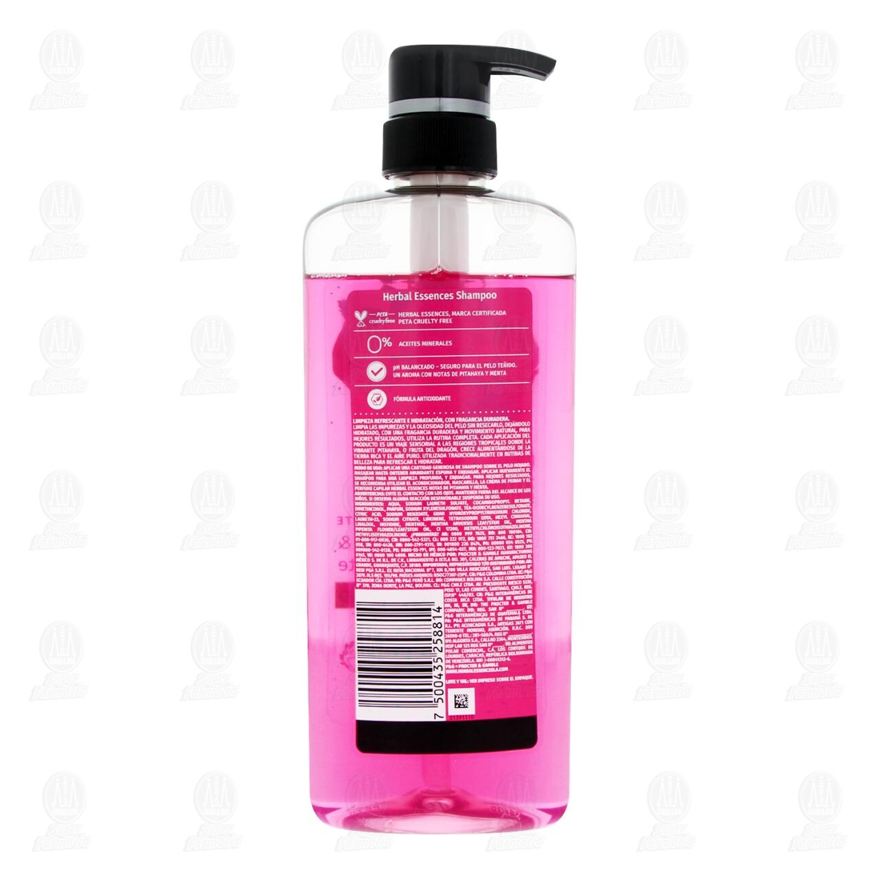 Shampoo Herbal Essences Limpieza Refrescante Pitahaya y Menta, 600 ml. image number 2