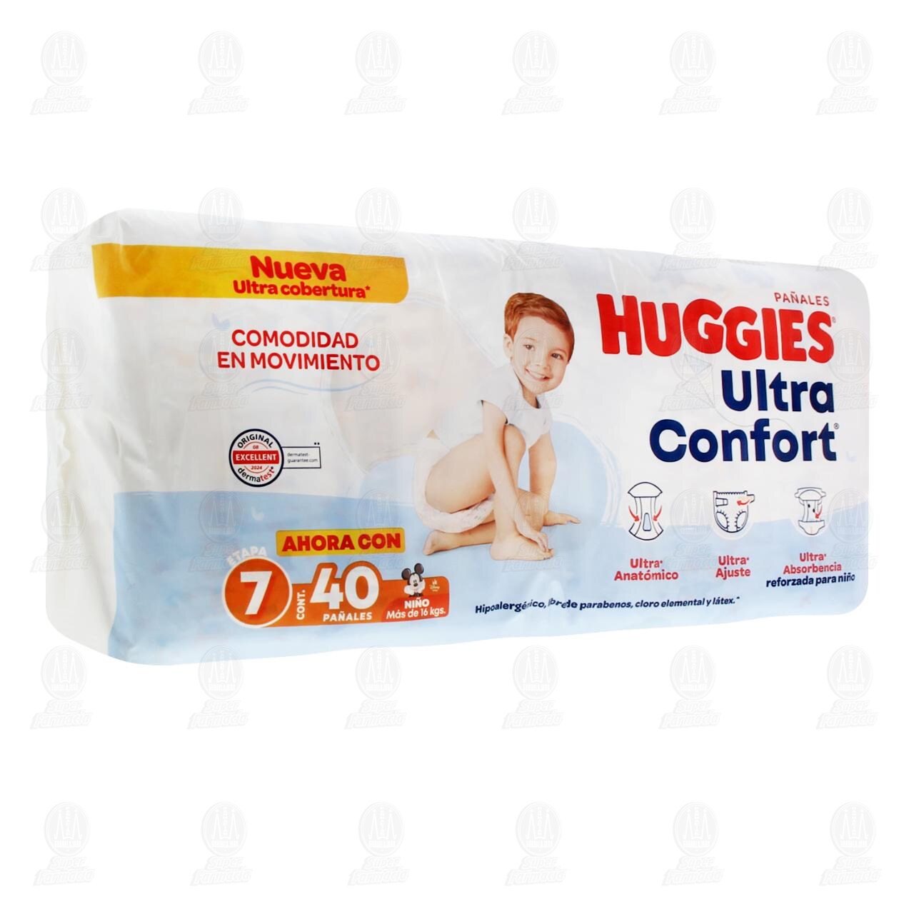 Pa&ntilde;ales para Beb&eacute; Huggies Ultra Confort Etapa 7 Ni&ntilde;o, 40 pzas. image number 0