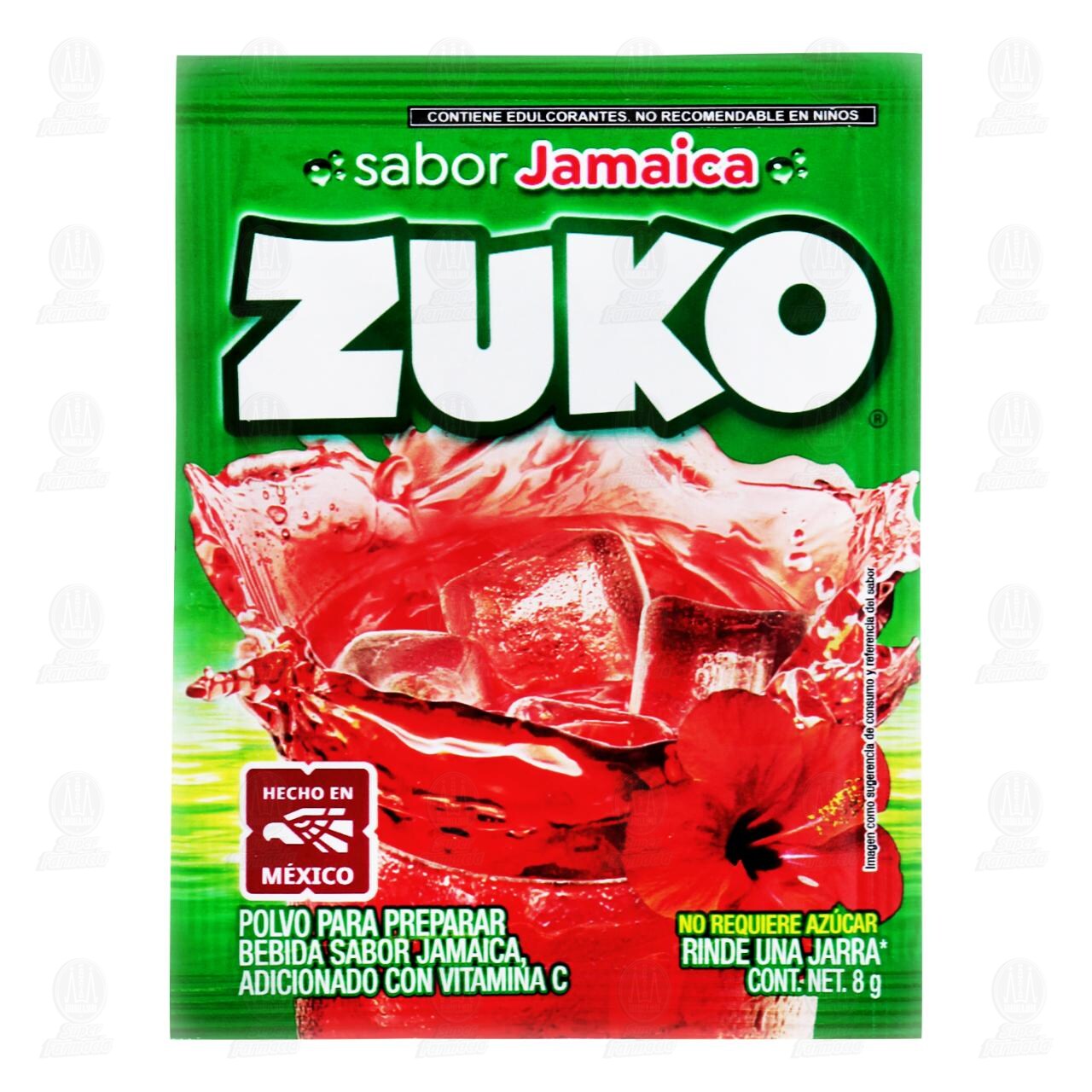 Bebida en Polvo Zuko Sabor Jamaica, 8 gr. image number 0