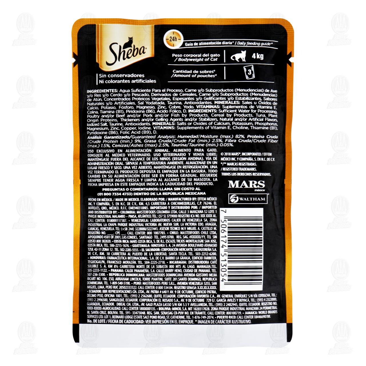 Filetes Selectos Sheba con At&uacute;n Marinado para Gatos, 85 gr. image number 1