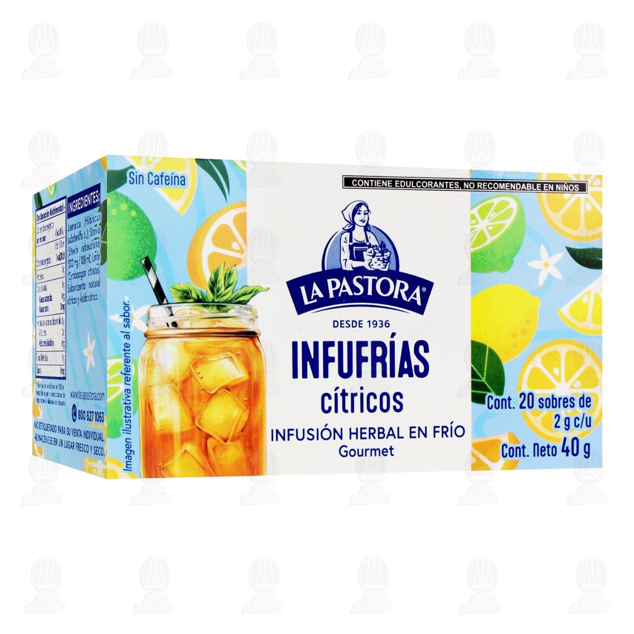 Infusi&oacute;n Herbal Infufr&iacute;as La Pastora C&iacute;tricos, 40 gr. image number 0