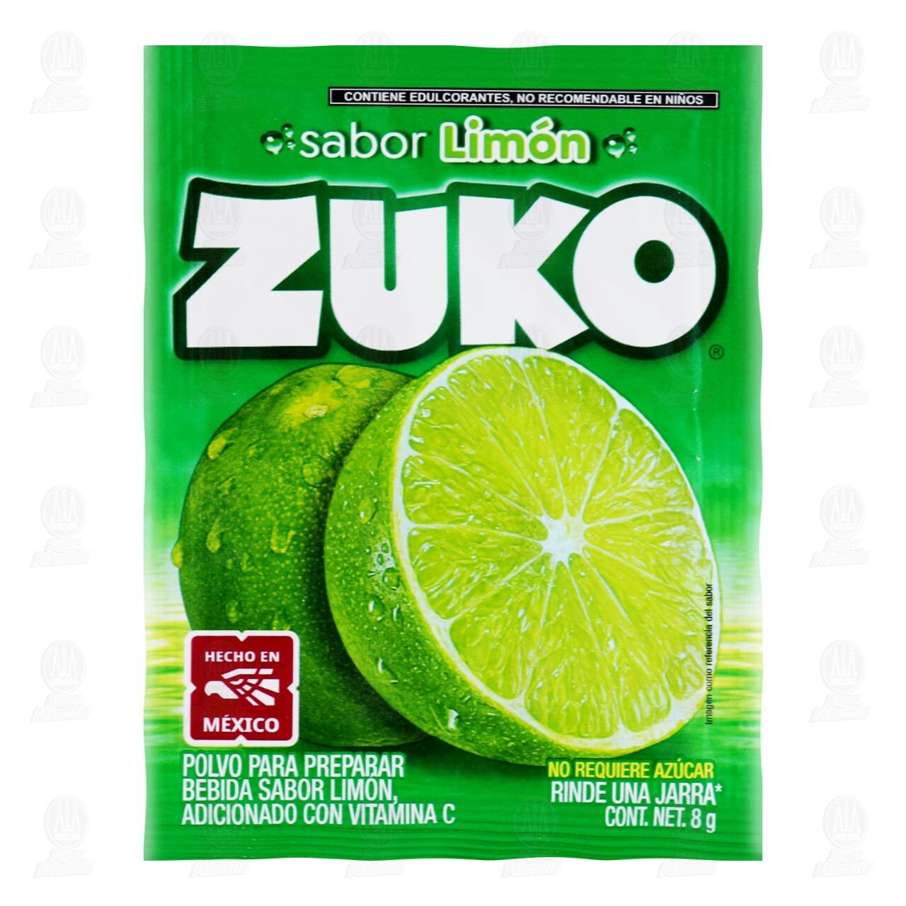 Bebida en Polvo Zuko Sabor Lim&oacute;n, 8 gr. image number 0