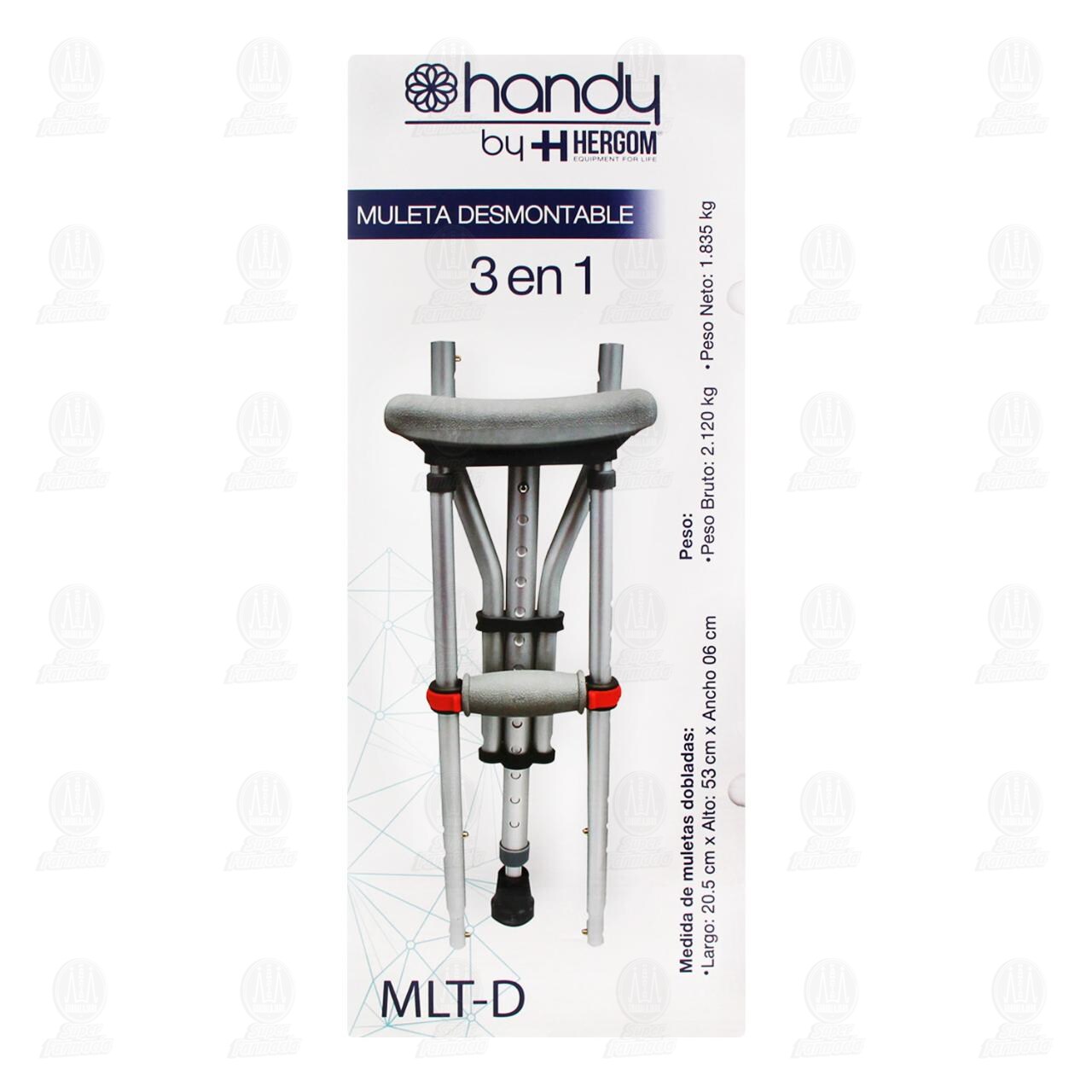 Muleta Desmontable 3 en 1 Handy by Hergom, 2 pzas. image number 1