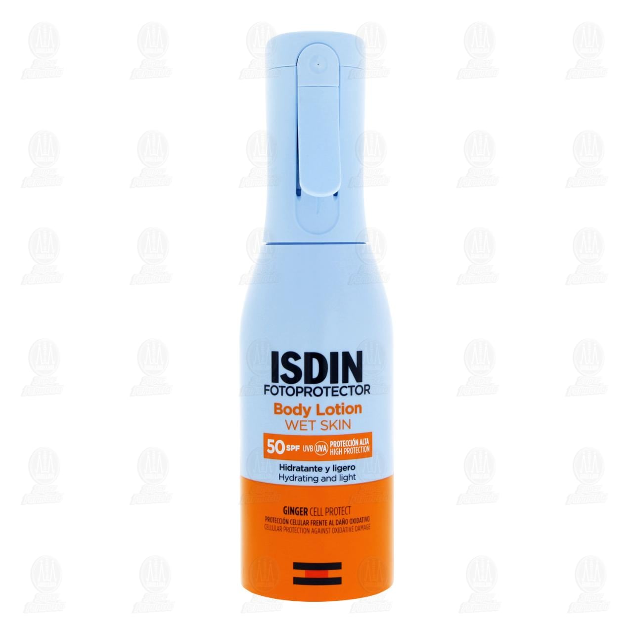 Isdin Fotoprotector Corporal Body Lotion Wet Skin SPF 50, 250 ml. image number 1