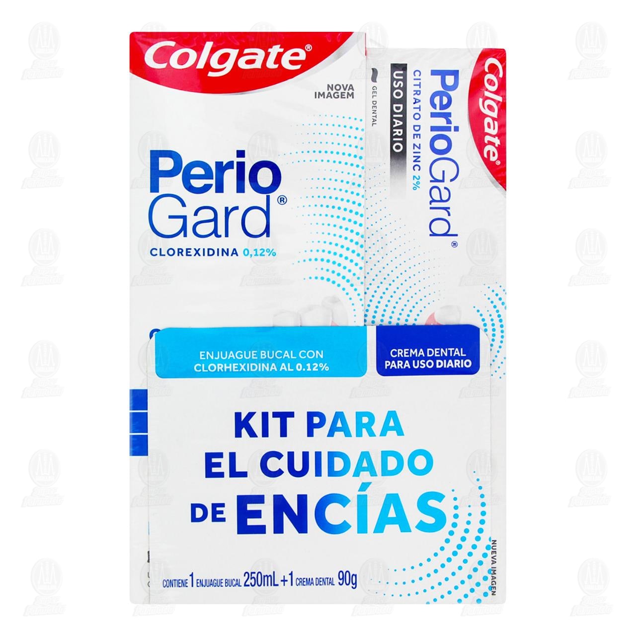 Pack Colgate PerioGard Enjuague Bucal Enc&iacute;as Saludables 250 ml + Gel Dental 90 gr, 2 pzas. image number 1