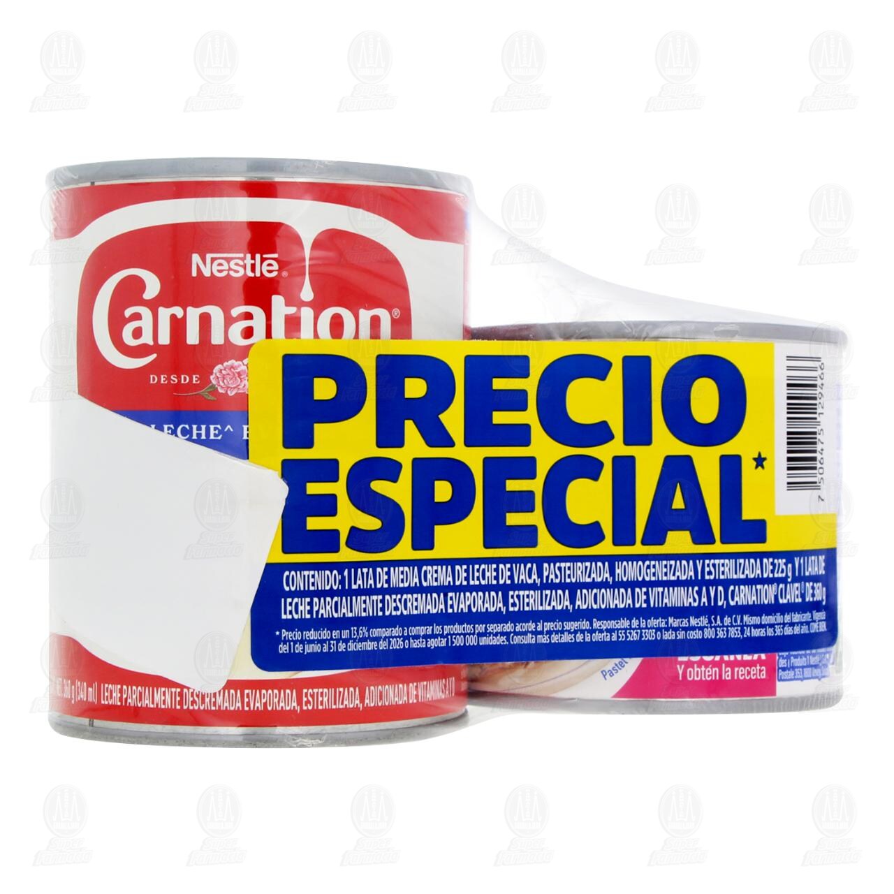 Pack Nestl&eacute; Carnation Clavel de 360 gr + Media Crema de 225 gr, 2 pzas. image number 0