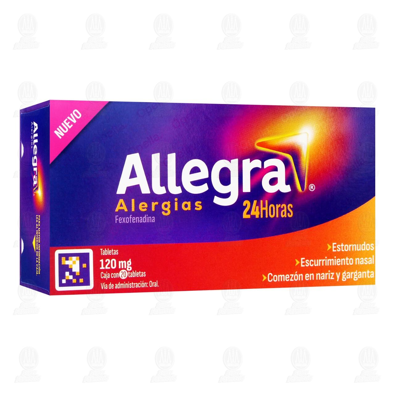 Allegra 120 mg, 20 tabletas. image number 0