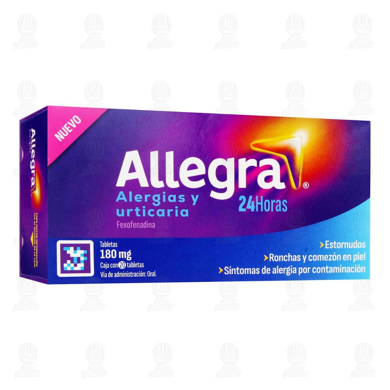 Allegra 180 mg, 20 tabletas. image number 0