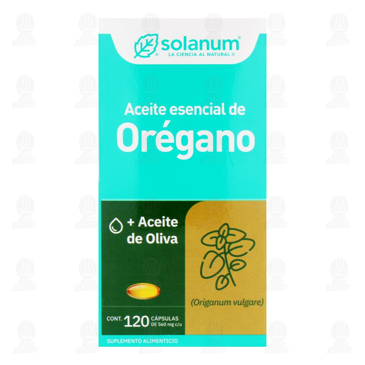 Aceite Esencial de Or&eacute;gano Solanum, 120 C&aacute;psulas de 560 mg c/u. image number 1