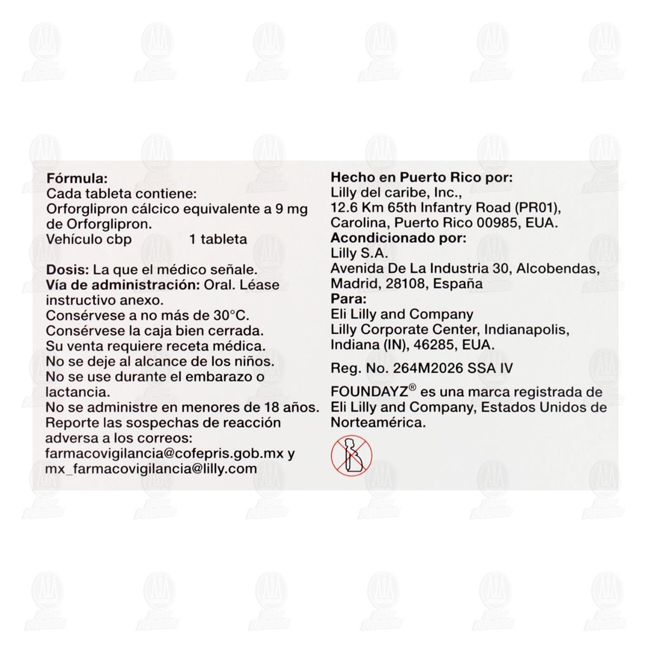 Foundayz 9 mg, 30 Tabletas. image number 2