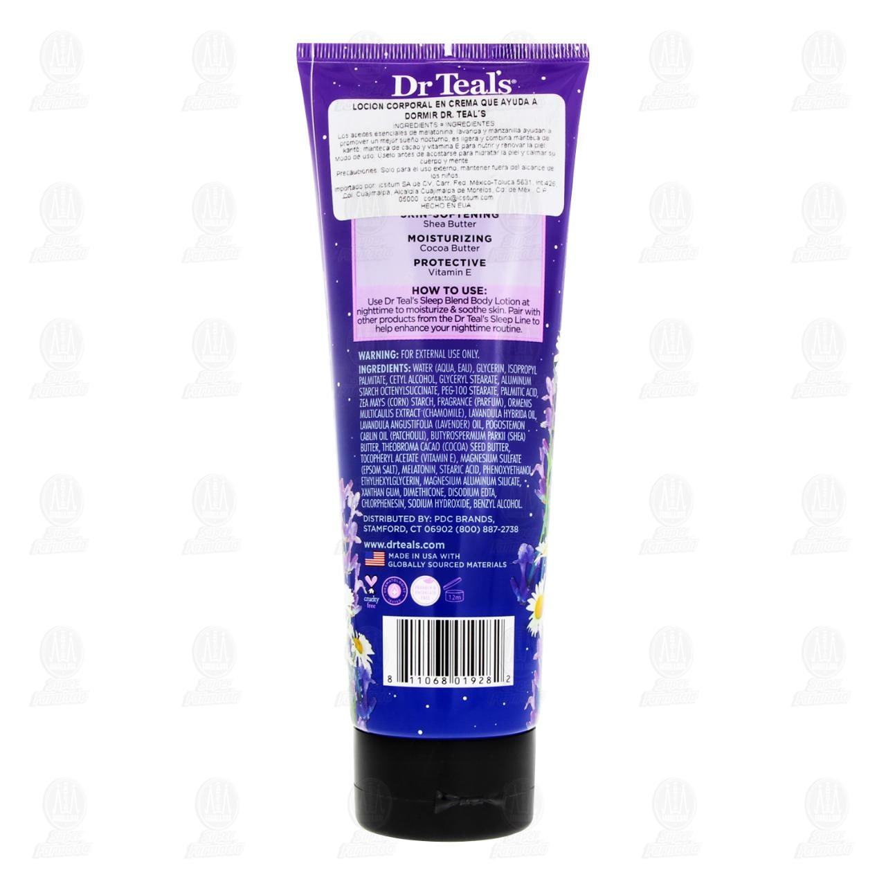 Loci&oacute;n Corporal para Dormir Dr Teal's Sleep Blend con Melatonina, Lavanda y Manzanilla, 226.8 gr. image number 1