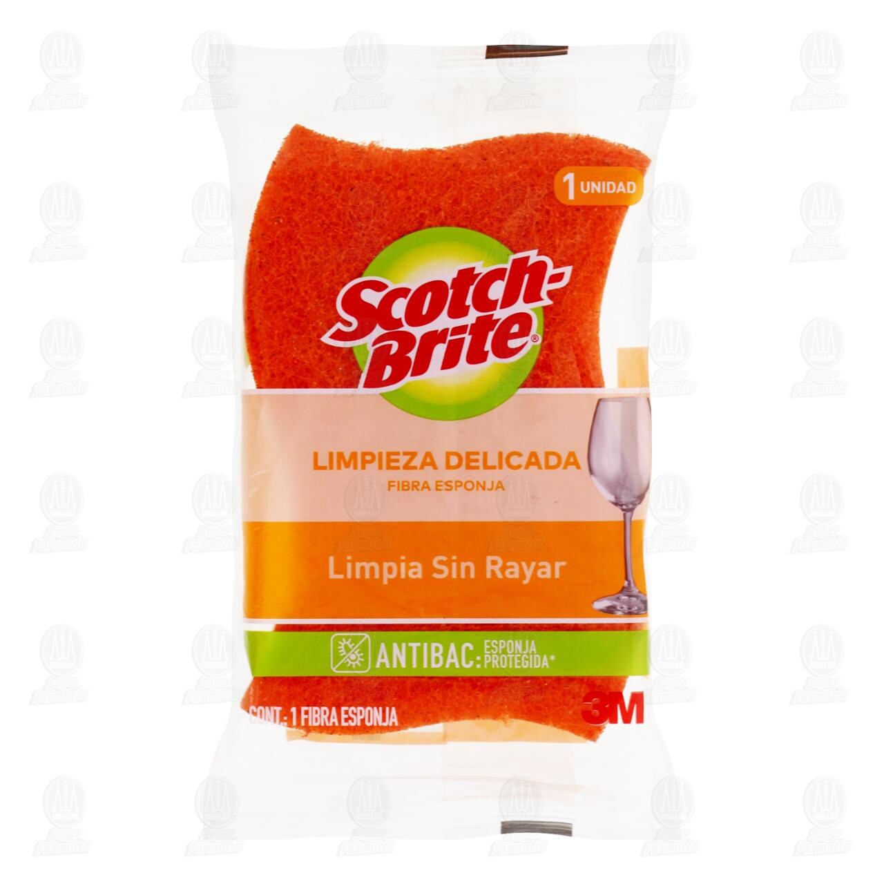 Fibra Esponja Scotch-Brite Limpieza Delicada, 1 pz.
