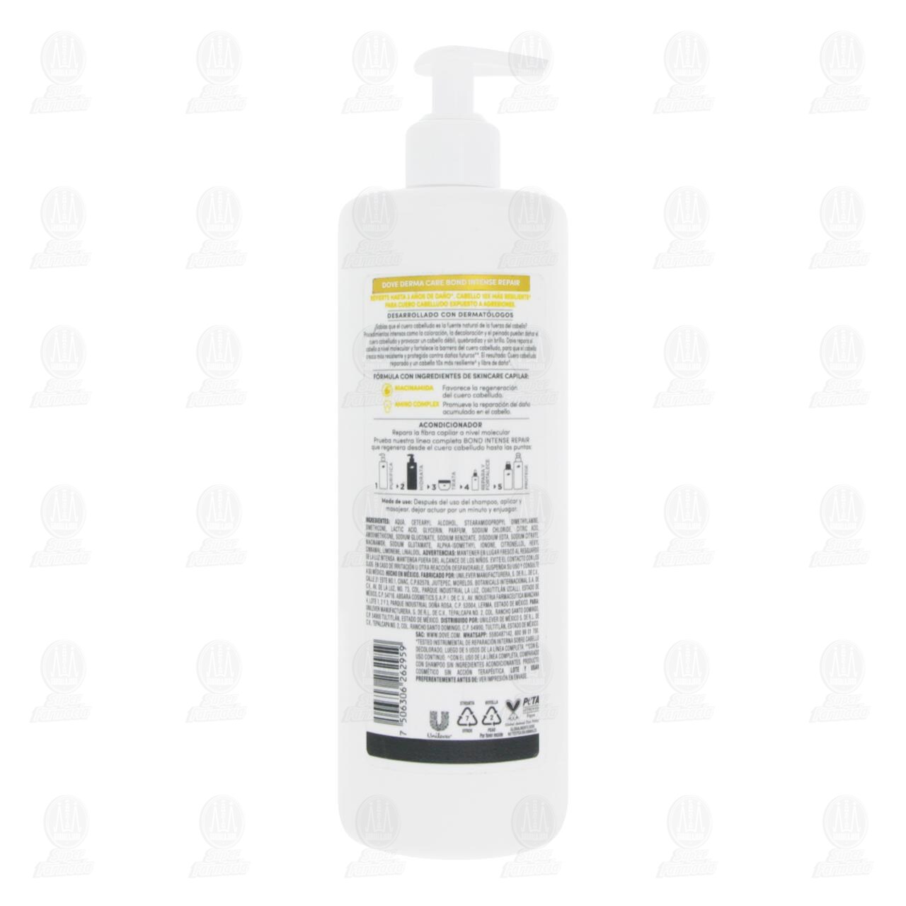 Acondicionador Dove Derma Care Bond Intense Repair, 675 ml. image number 2