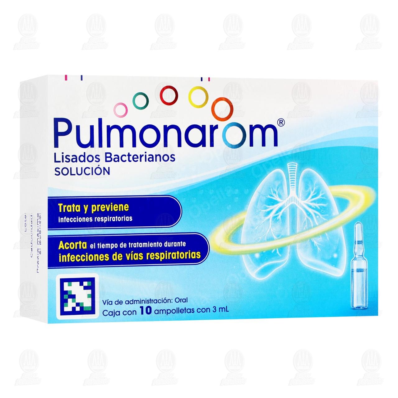Pulmonarom Lisados Bacterianos, 10 Ampolletas con 3 ml. de PULMONAROM ...