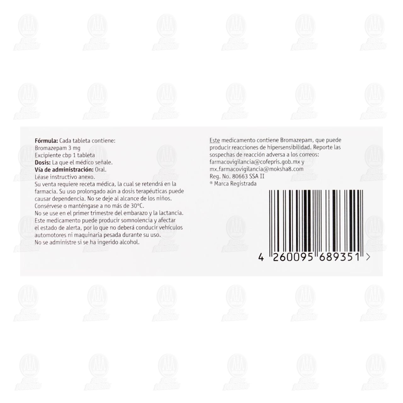 Lexotan 3 mg, 30 Tabletas. image number 2