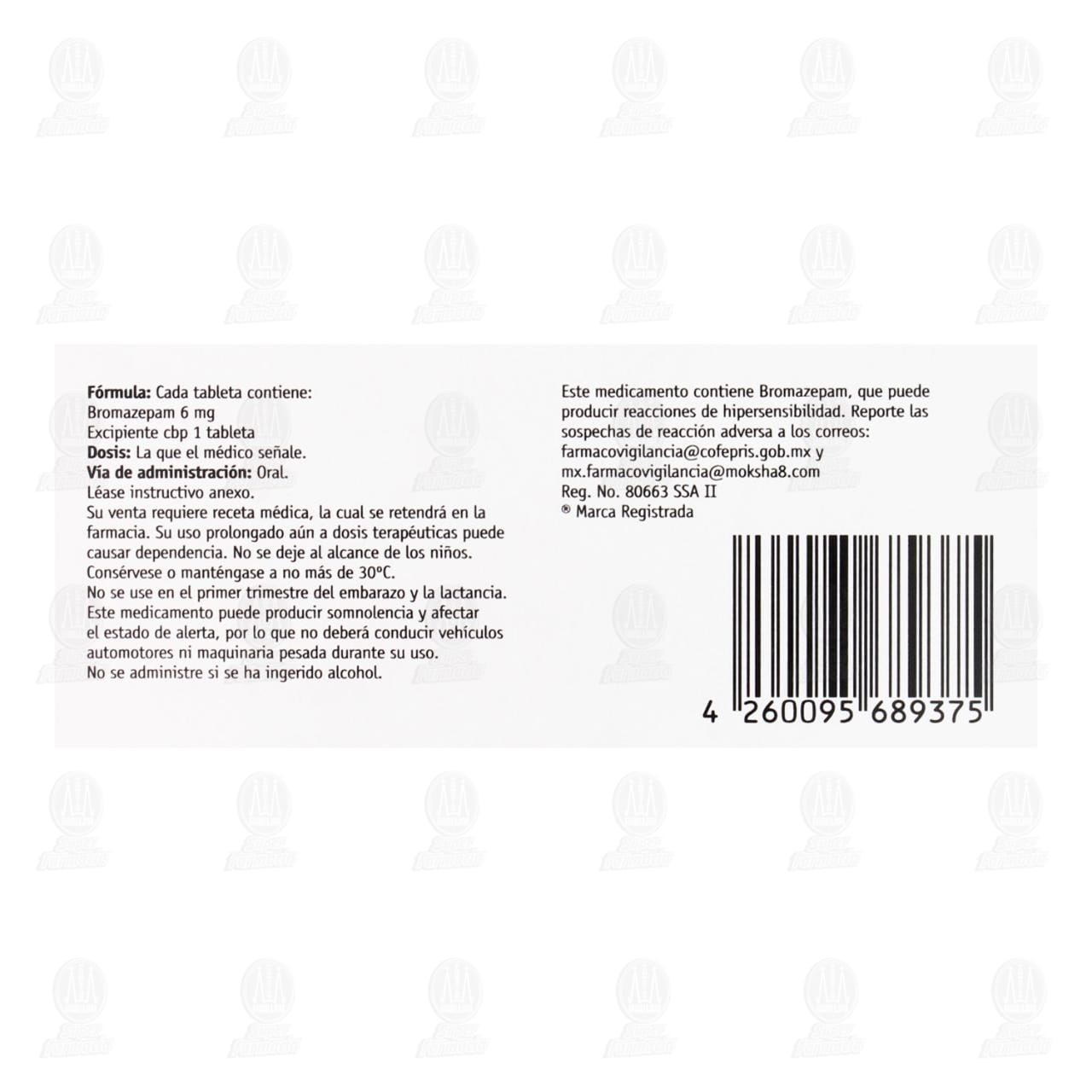 Lexotan 6 mg, 30 Tabletas. image number 2