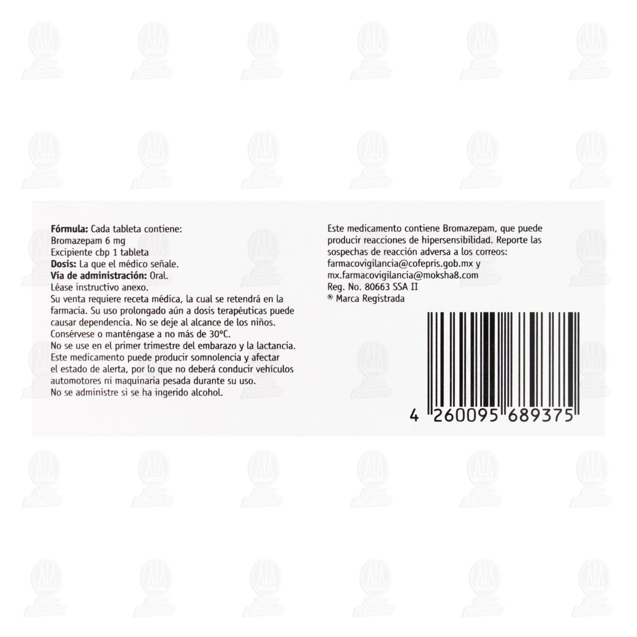 Lexotan 6 mg, 30 Tabletas. image number 2